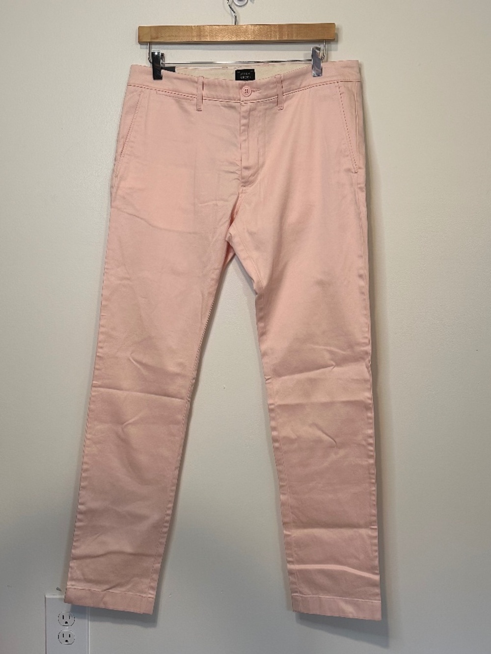 J. Crew Men's 484 Slim-fit Stretch Chino Pant Subtle Pink 32 x 32 NWT